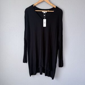 SIMPLY NOELLE women’s S-M (8-10) cozy knit SWEATER SO SOFT Black